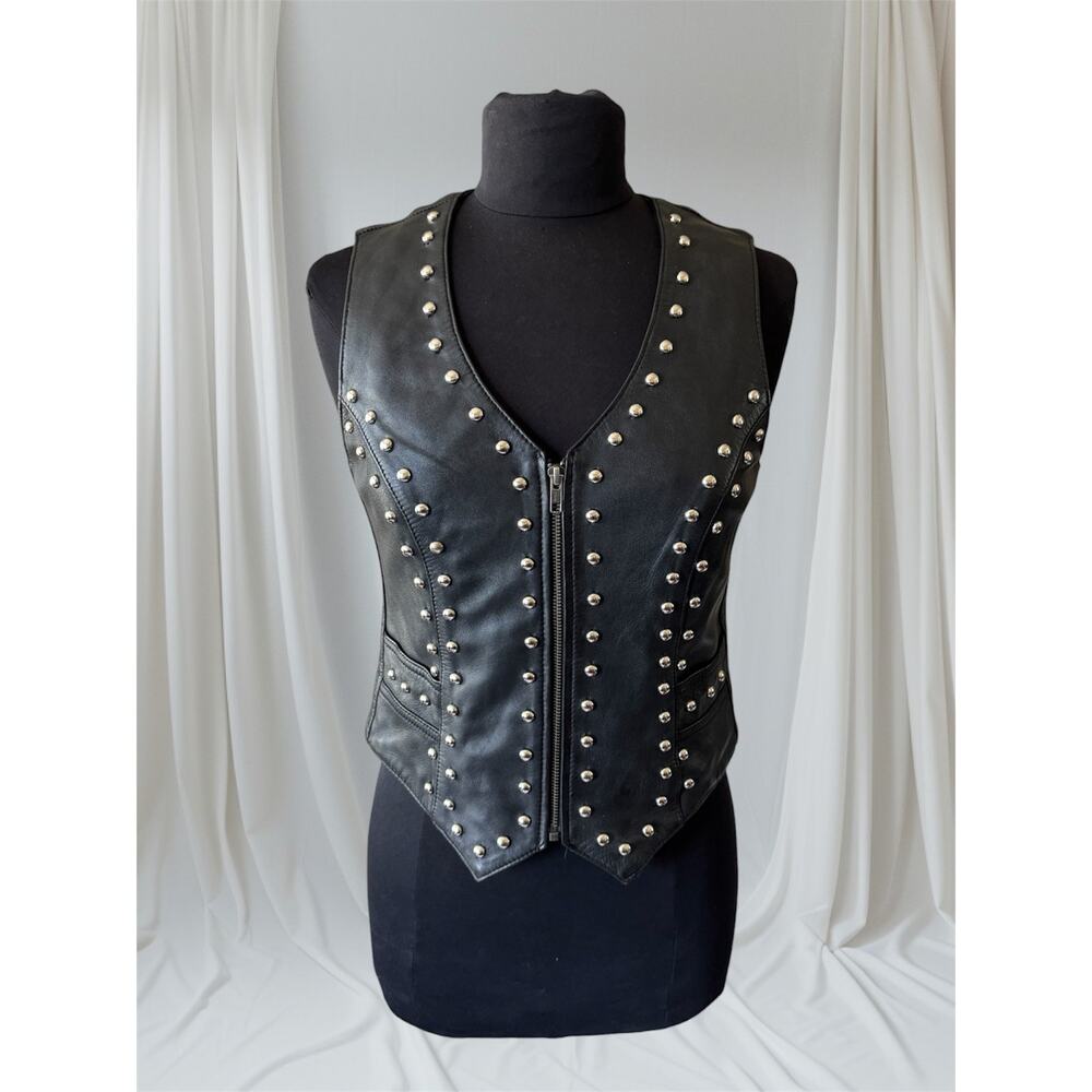 Studded Studded Motorcycle Vest, S